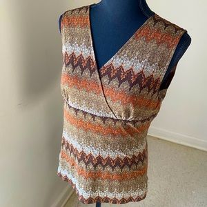 Coldwater Creek V Neck Blouse